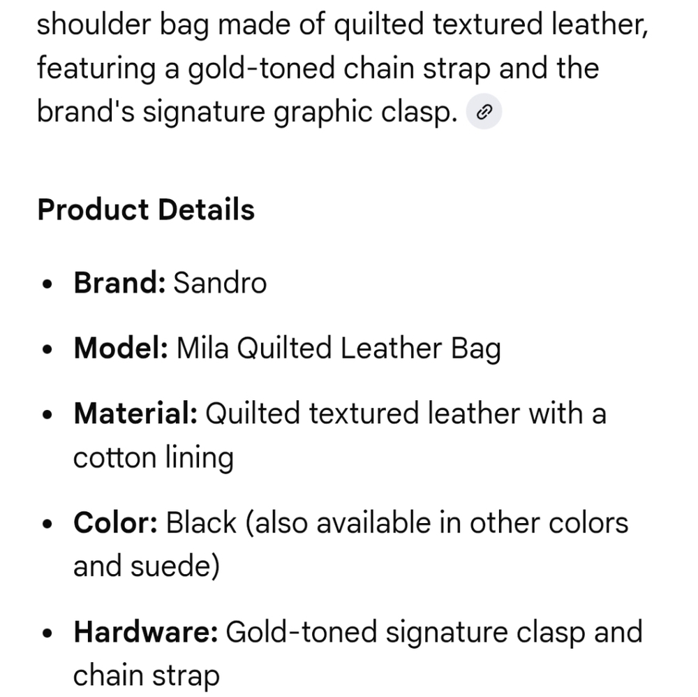 Sandro Mila Quilted Leather Bag - Picture 10 of 14